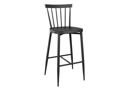  Bolero Bolero windsor aluminum high stools | Black | 108(h) x 47(w)cm | (pack of 2) 