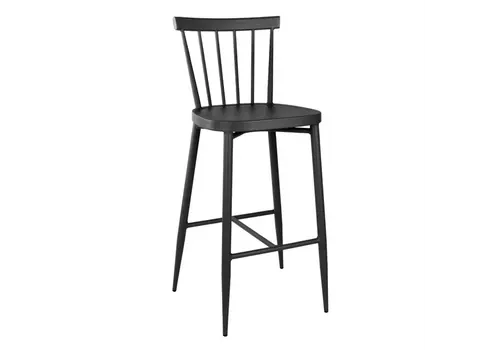  Bolero Windsor Aluminum High Stools | Black | 108(h) x 47(w)cm | (pack of 2) 