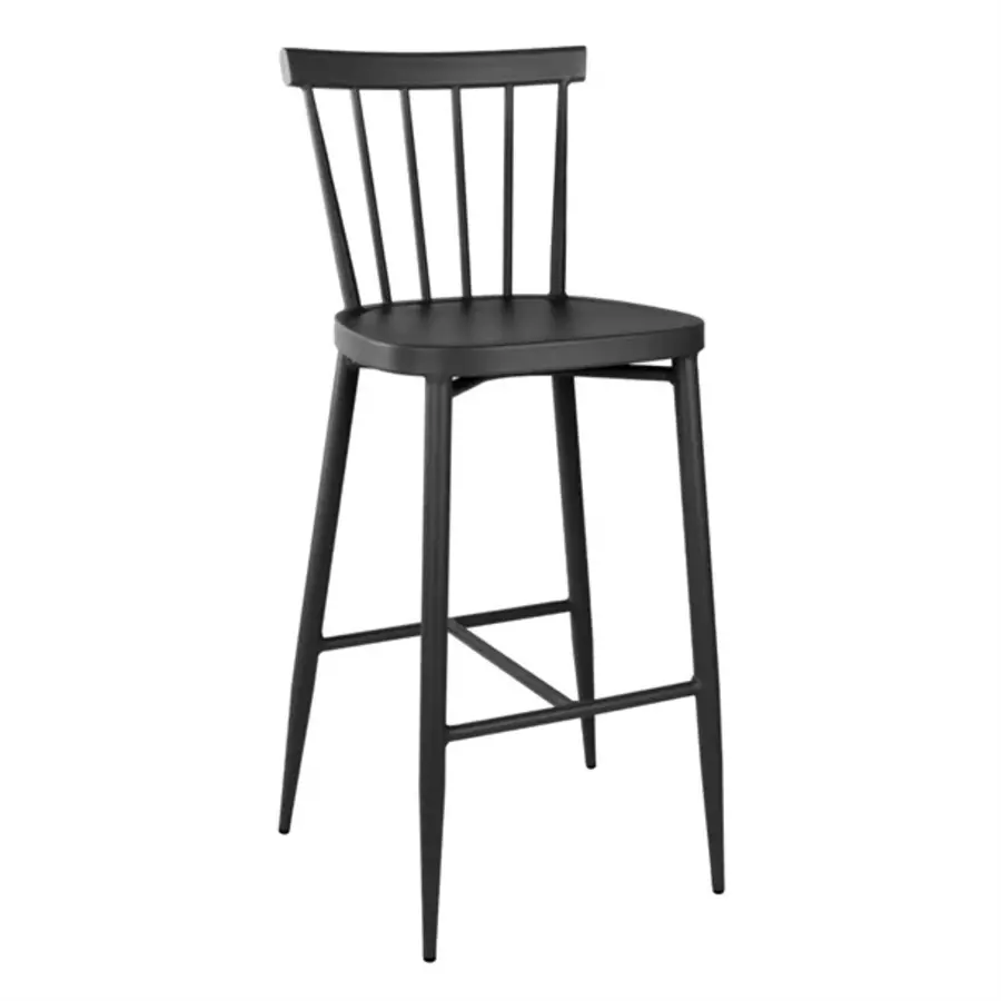 tabourets hauts en aluminium Windsor | Noir | 108(h) x 47(l)cm | (paquet de 2)