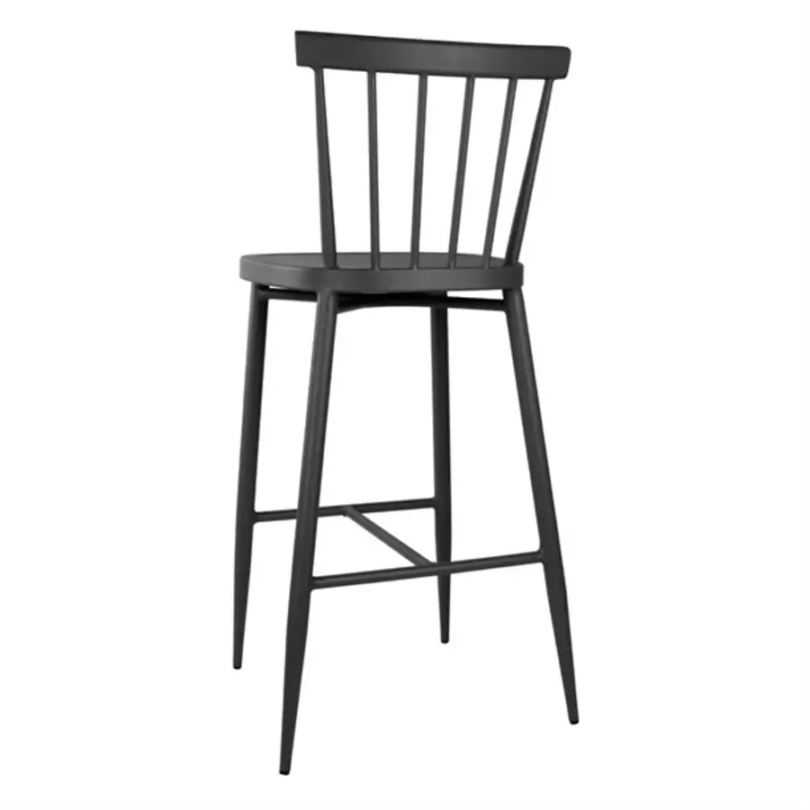 tabourets hauts en aluminium Windsor | Noir | 108(h) x 47(l)cm | (paquet de 2)