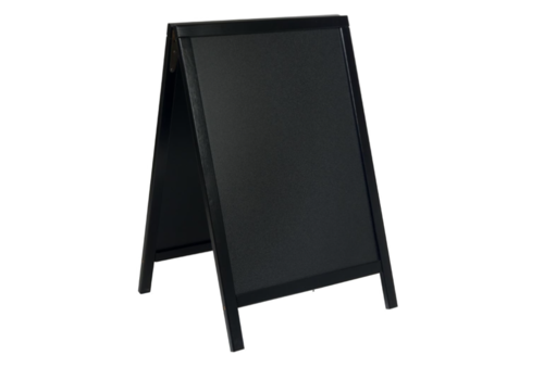  Securit Black Woody groot stoepkrijt bord | Hout | 129,5(h) x 72(b) x 6,5(d)cm 