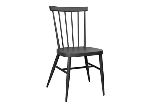  Bolero chaises en aluminium Windsor | Noir | 88(h) x 51(l)cm | (4 pièces) 