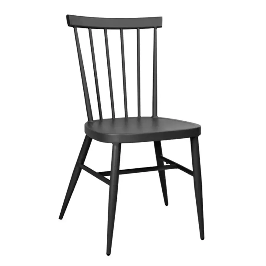 chaises en aluminium Windsor | Noir | 88(h) x 51(l)cm | (4 pièces)