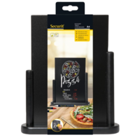 Elegant medium table chalkboard Wood with black lacquer finish | Plastic