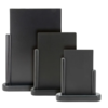 Securit Élégant petit tableau noir de table en bois avec finition laquée noire | Plastique