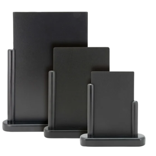  Securit Élégant petit tableau noir de table en bois avec finition laquée noire | Plastique 