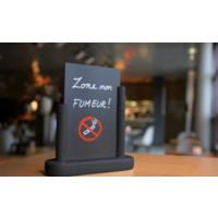 Élégant petit tableau noir de table en bois avec finition laquée noire | Plastique