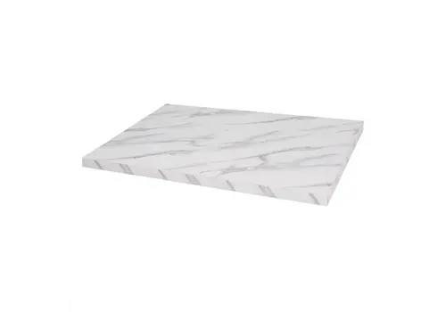  Bolero pre-drilled rectangular table top with marble effect | 4.8(h) x 110(w) x 70(d)cm 