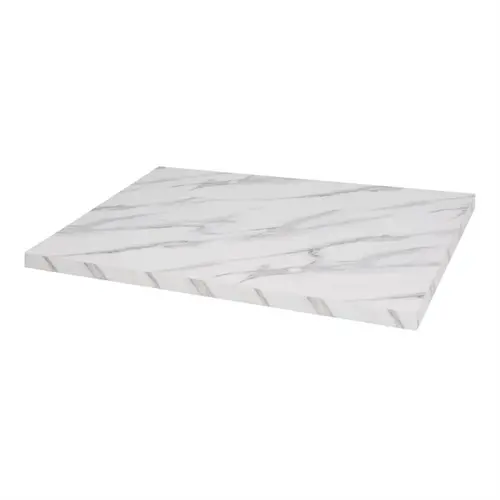  Bolero pre-drilled rectangular table top with marble effect | 4.8(h) x 110(w) x 70(d)cm 
