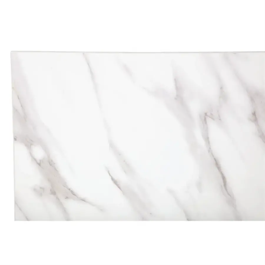 plateau de table rectangulaire pré-percé effet marbre | 4,8 (h) x 110 (l) x 70 (p) cm