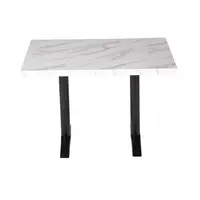 pre-drilled rectangular table top with marble effect | 4.8(h) x 110(w) x 70(d)cm