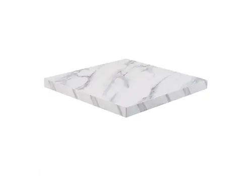  Bolero pre-drilled square table top with marble effect | 4.8(h) x 70(w) x 70(d)cm 