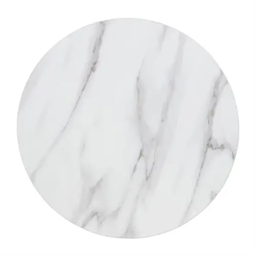  Bolero pre-drilled round marble effect table top | 4.8(h) x 60(w) x 60(d)cm 