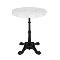 plateau de table rond pré-percé effet marbre | 4,8 (h) x 60 (l) x 60 (p) cm