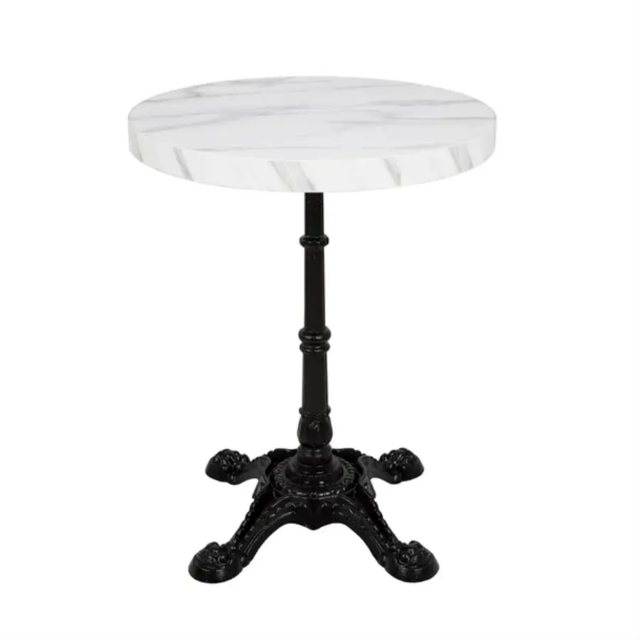 pre-drilled round marble effect table top | 4.8(h) x 60(w) x 60(d)cm