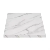 vorgebohrte quadratische Tischplatte mit Marmoreffekt | 4,8 (H) x 60 (B) x 60 (T) cm