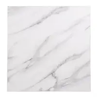 pre-drilled square table top with marble effect | 4.8(h) x 60(w) x 60(d)cm