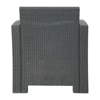 PP armchair and table wicker set | Gray | 75.5(h) x 65.7(w) x 70.3(d)cm
