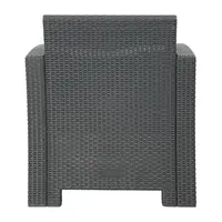 PP armchair and table wicker set | Grey | 75.5(h) x 65.7(w) x 70.3(d)cm