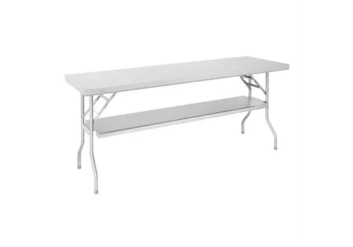  Vogue table de travail pliante en acier inoxydable | 1830(l)x760(p)x780(h)mm 