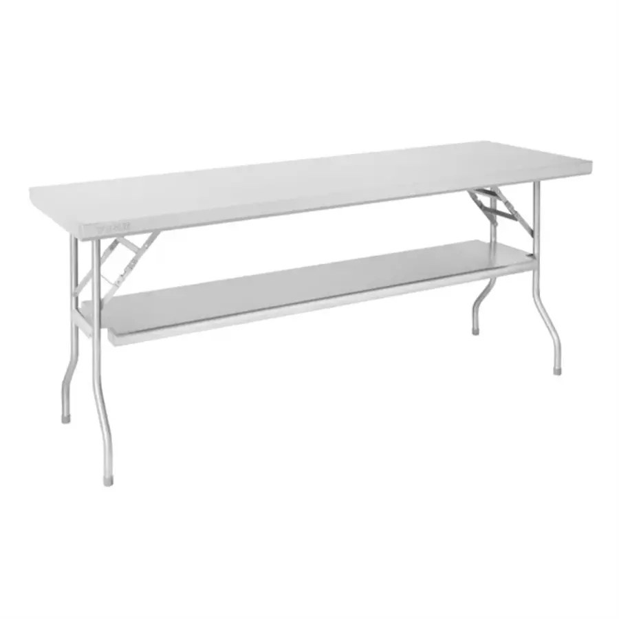 table de travail pliante en acier inoxydable | 1830(l)x760(p)x780(h)mm