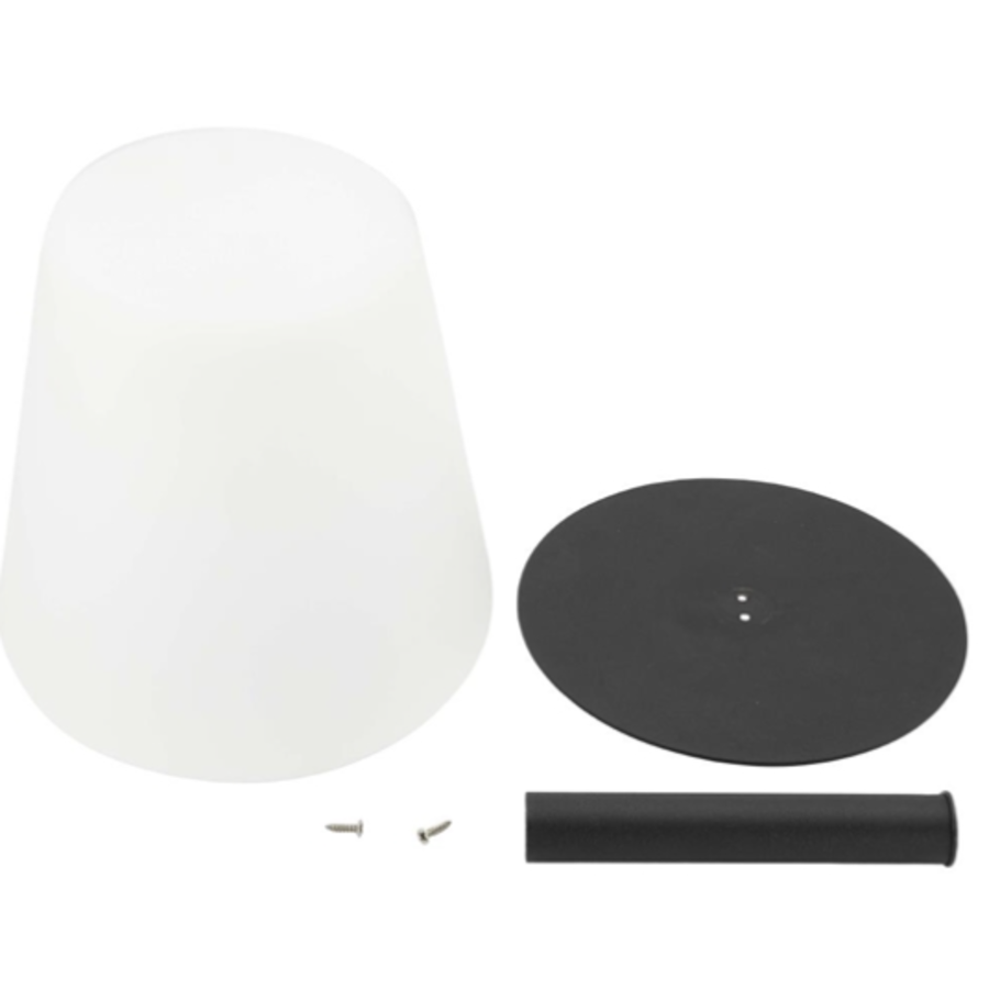 Lampe de table avec trois étiquettes tableau noir amovibles résistantes à l'eau | Métal et plastique