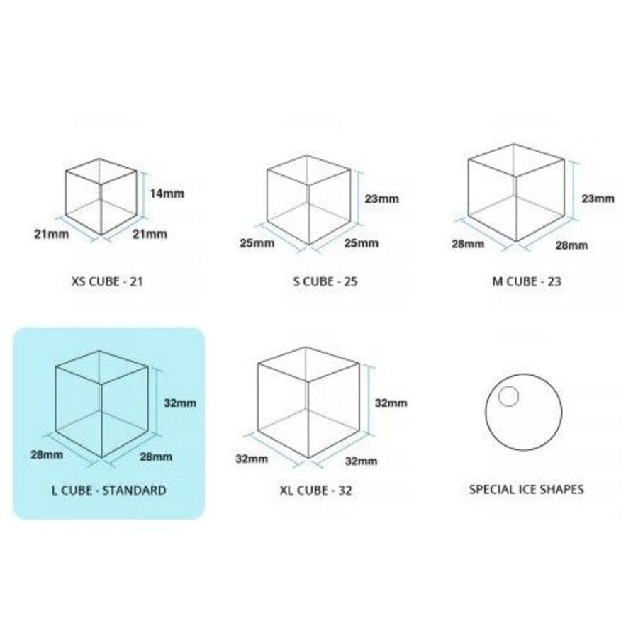 Ice cube machine IM-30CNE-HC | 30kg/24h - 11.5 kg