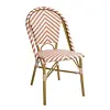 Bolero chaise d'appoint en rotin de style parisien | corail | (paquet de 2)