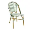 Bolero  chaise d'appoint en rotin de style parisien | vert clair | (paquet de 2)