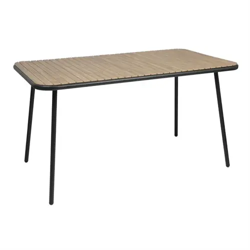  Bolero Santorini rechthoekige tafel houteffect | 75,5(H)x140(B)x79,8(D)cm 