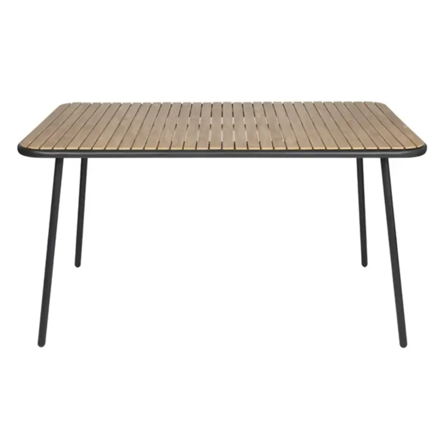 Santorini rectangular table wood effect | 75.5(H)x140(W)x79.8(D)cm