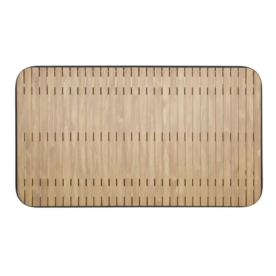 Santorini rectangular table wood effect | 75.5(H)x140(W)x79.8(D)cm