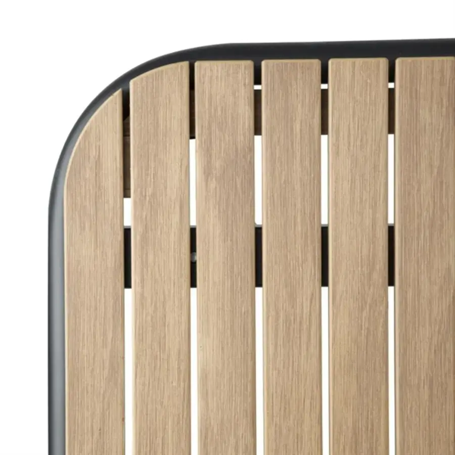 Santorini rechteckiger Tisch in Holzoptik | 75,5 (H) x 140 (B) x 79,8 (T) cm