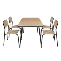 Santorini rectangular table wood effect | 75,5(H)x140(W)x79,8(D)cm