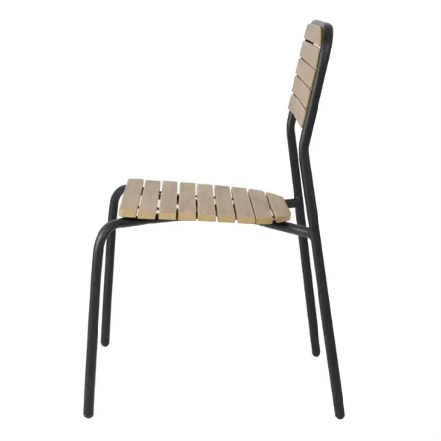 Chaises de jardin Santorini effet bois | (4 pièces)