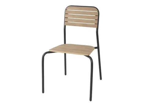  Bolero Chaises de jardin Santorini effet bois | (4 pièces) 