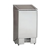 Combisteel Waste bin with foot pedal | Stainless steel | 370 x 400 x 800 mm | 2 formats