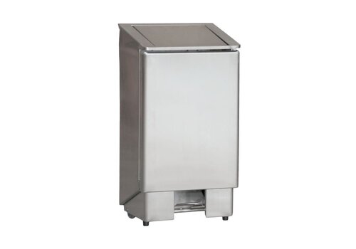  Combisteel Waste bin with foot pedal | Stainless steel | 370 x 400 x 800 mm | 2 formats 