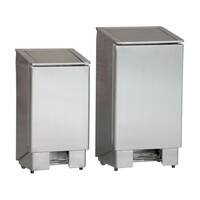 Waste bin with foot pedal | Stainless steel | 370 x 400 x 800 mm | 2 formats