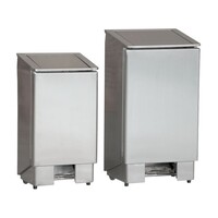 Waste bin with foot pedal | Stainless steel | 370 x 400 x 800 mm | 2 sizes