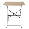 Bolero table carrée style pavé Perth effet bois | 71(H) x 60(L) x 60(P)cm