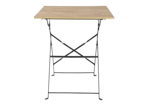  Bolero table carrée style pavé Perth effet bois | 71(H) x 60(L) x 60(P)cm 