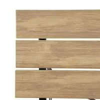 table carrée style pavé Perth effet bois | 71(H) x 60(L) x 60(P)cm
