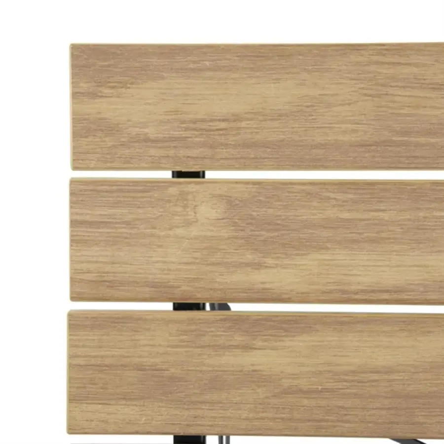 quadratischer Tisch im Perth-Pflasterstil mit Holzeffekt | 71 (H) x 60 (B) x 60 (T) cm