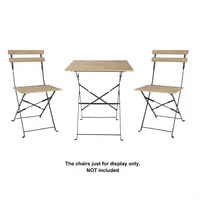 table carrée style pavé Perth effet bois | 71(H) x 60(L) x 60(P)cm