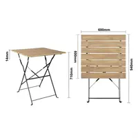 table carrée style pavé Perth effet bois | 71(H) x 60(L) x 60(P)cm