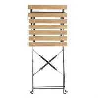 chaises pliantes effet bois style trottoir de Perth | (paquet de 2)