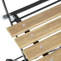 chaises pliantes effet bois style trottoir de Perth | (paquet de 2)