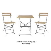 chaises pliantes effet bois style trottoir de Perth | (paquet de 2)