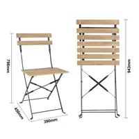 chaises pliantes effet bois style trottoir de Perth | (paquet de 2)